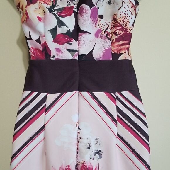 New York &Company Pink Multicolored Dress Sz Xsmall - Picture 7 of 9